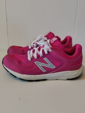 New Balance Kids Pink and White Sneakers